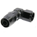 10AN AN10 90 Degree Union Elbow Fitting Swivel Fuel Oil Gas Line Hose End Black