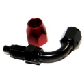 1Pcs 4AN AN4 AN-4 90 Degree Swivel Oil Fuel Line Hose End Fitting Adapter Red