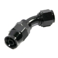 1x 8AN AN-8 Fitting Black 45° Degree Swivel Fuel Oil Gas Line PTFE Hose End New