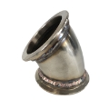 45 Degree Elbow 3" Conversion Adapter V-band size (2.85" I.D. 3.73" O.D.)