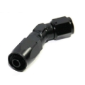 45 Degree Swivel Fuel Oil Gas Line Hose End 6AN AN-6 Union Elbow Fitting Black