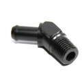 Black 1/4" NPT Male to 3/8" Hose Barb 45° Deg Fuel Oil Gas Line Fitting Adapter