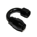 Black AN-4 AN4 180° Swivel-Seal Fuel Oil Gas Line Hose End Fitting Adapter
