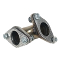 Mild Steel Angle Adapter & Gasket for 35mm/38mm 2 Bolt Wastegate Universal