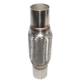 New 2.5" I/O Stainless Steel Double Braided Flex Pipe 5" Flex Length Universal