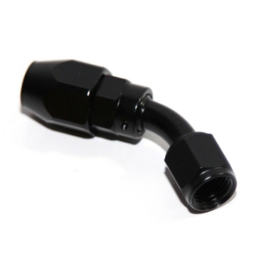 (one) Black AN16 Male to 16AN Male Straight Flare Fitting w/1/8NPT Gauge Port