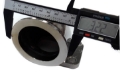 Picture of Stainless Steel Turbo Charger Flange Adapter T3 4-Bolt to 2.5" V-Band 90 Degree